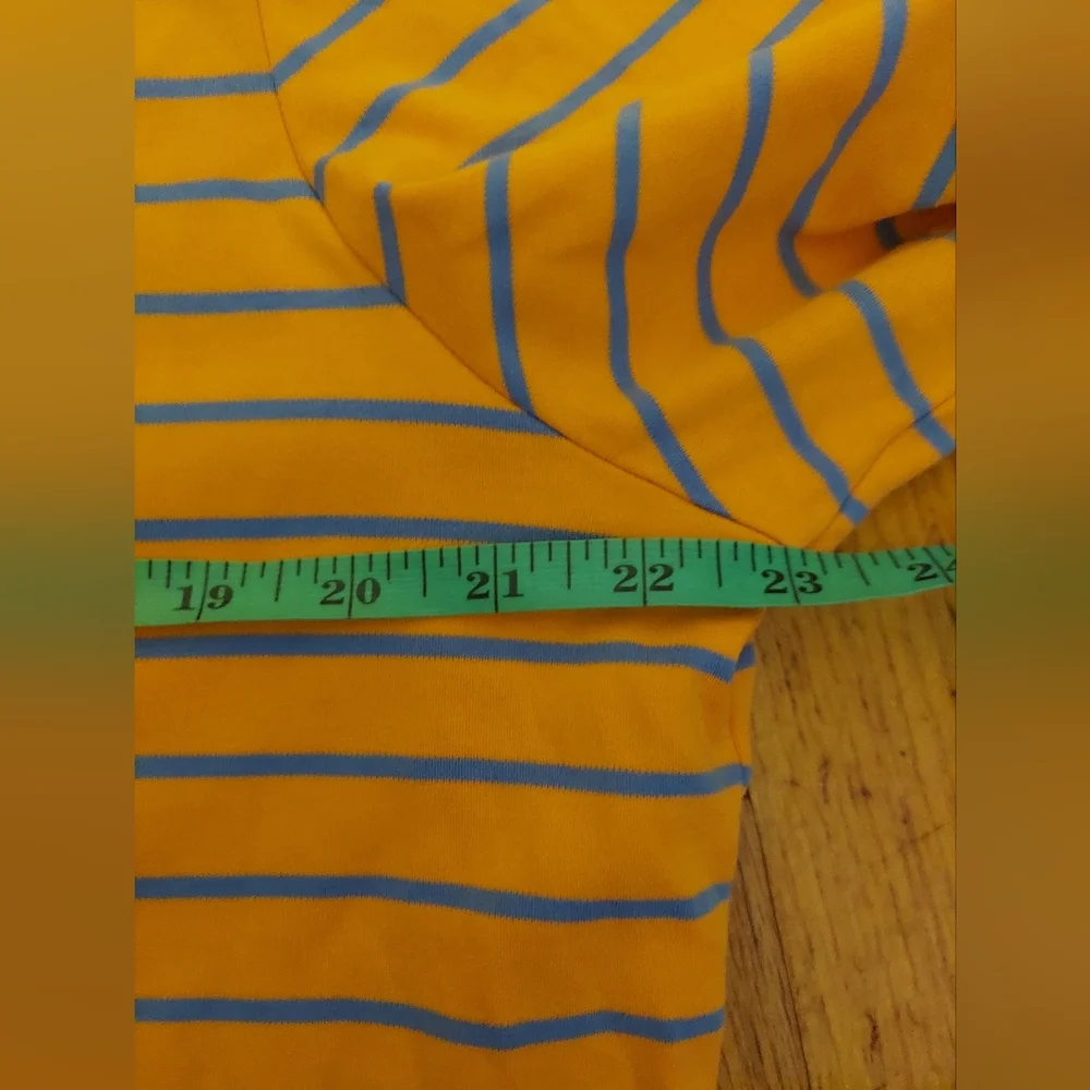 Polo Ralph Lauren Mens Shirt Orange Large Striped Classic Fit Flesh Pony Office